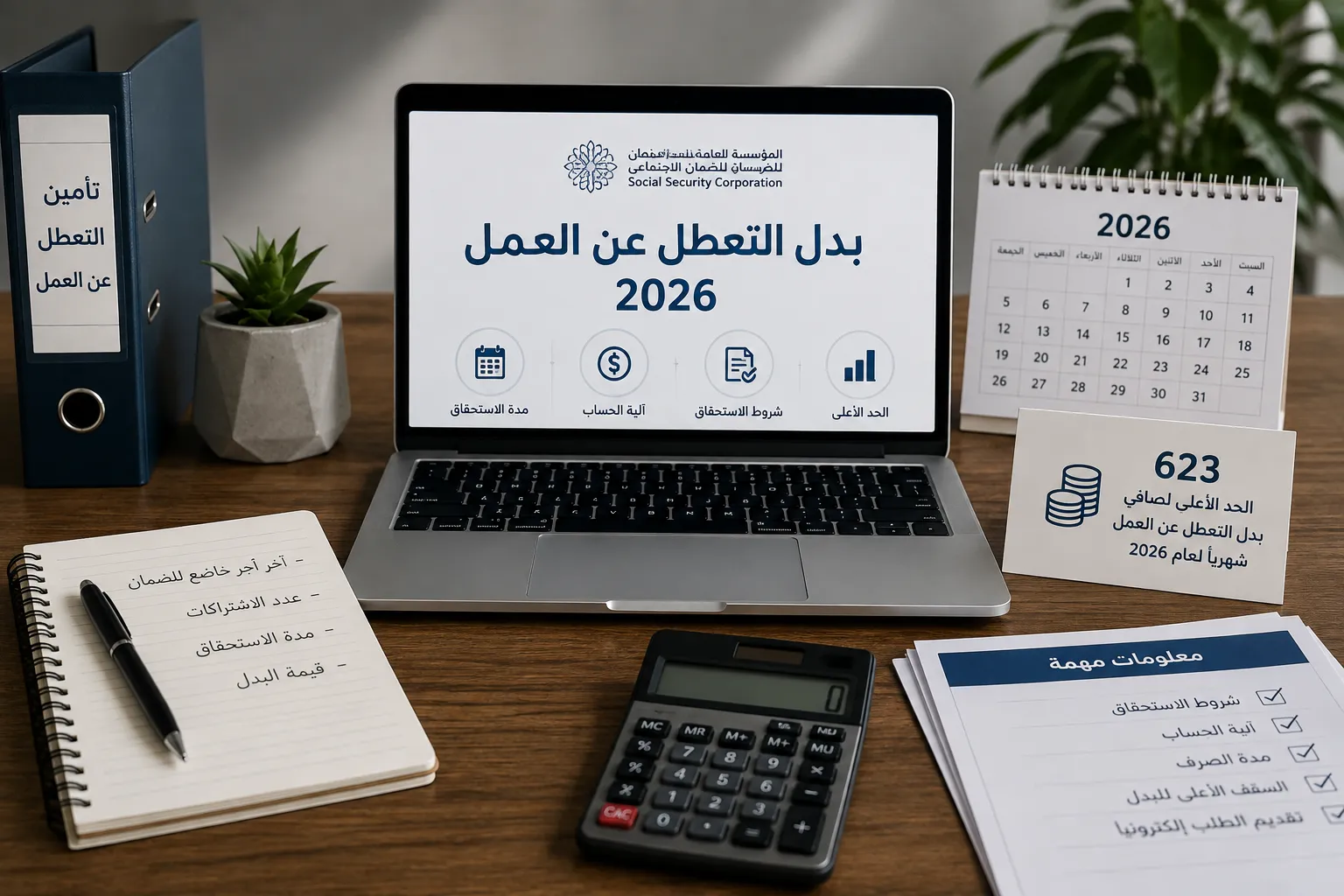 بدل التعطل عن العمل من الضمان 2026: كم المبلغ وكيف يُحسب وما الحد الأعلى؟