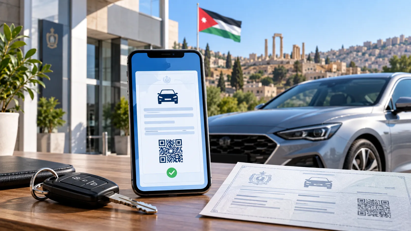 تجديد ترخيص السيارة في الأردن 2026 : الدفع الإلكتروني والرخصة الإلكترونية عبر سند